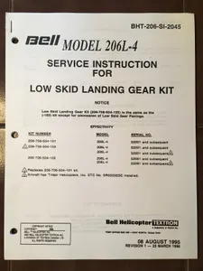 Bell 206L-4 Low Skid Landing Gear Kit Service Instruction Manual